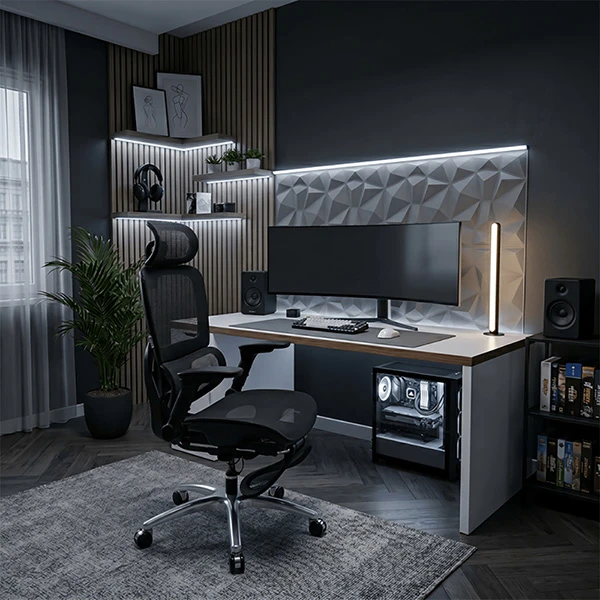 Ultradesk INNOVATOR Ergonomiczny fotel biurowy, juoda