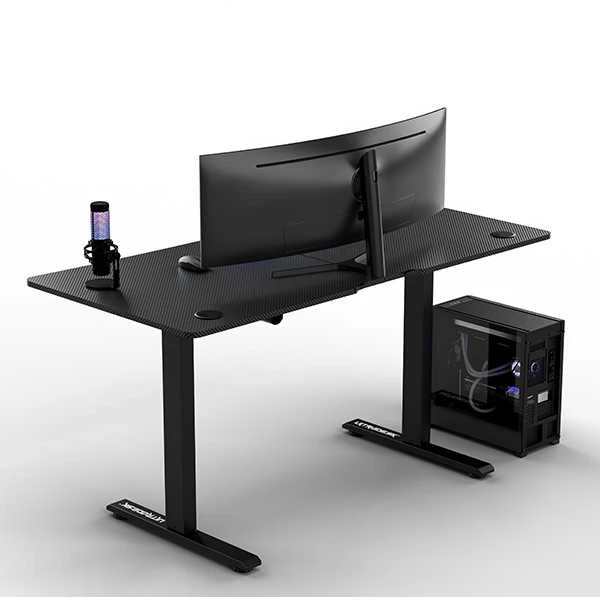 ULTRADESK LEVEL V2 žaidimų stalas, 140x68cm, 72-117cm, elektra reguliuojamas, be paminkštinimo