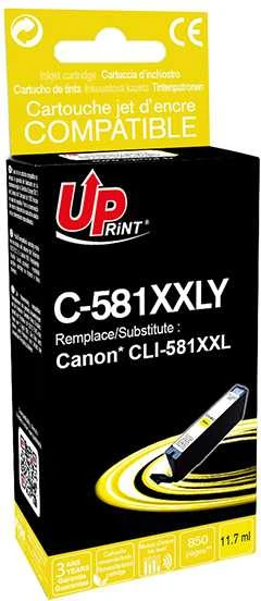 „UPrint“ su „UPrint“ rašalu suderinamas rašalas / rašalas su CLI-581Y XXL, geltonas, 11,7 ml, C-581XXLY, labai didelės talpos, skirtas „Canon PIXMA TR7550“, TR8550, TS61