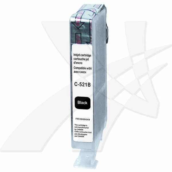 UPrint kompatybilny ink / tusz su CLI521BK, C-521B, juodas, 10ml, su chipem