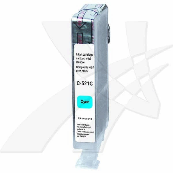 Su UPrint suderinamas rašalas / rašalas su CLI521C, C-521C, žalsvai mėlyna, 450s, 10 ml, su lustu