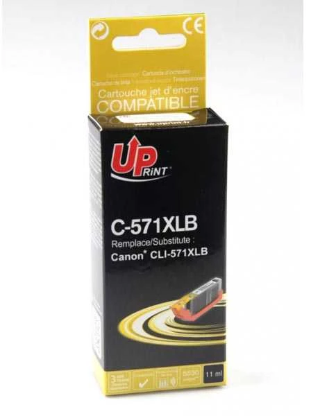 Su UPrint suderinamas rašalas / rašalas su CLI571BK XL, C-571XLB, juodas, 810s, 11ml, didelės talpos