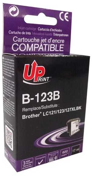UPrint kompatybilny ink / tusz su LC-123BK, B-123B, juodas, 600s, 17ml