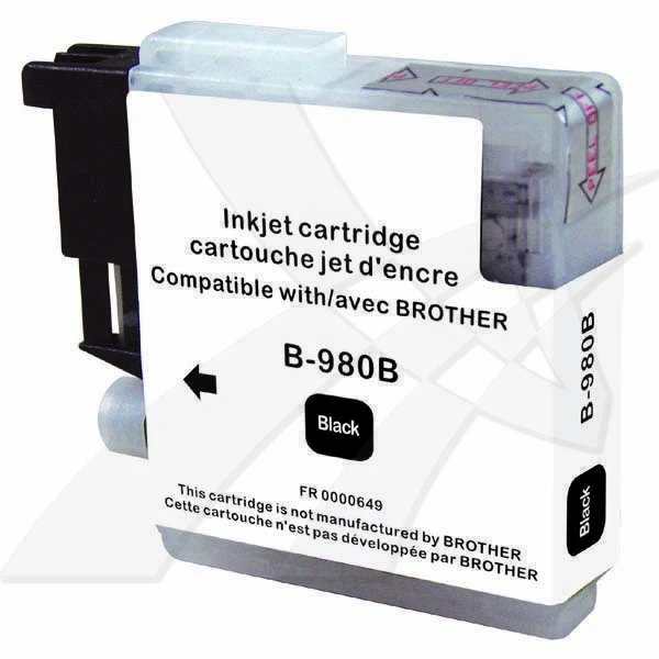 UPrint kompatybilny ink / tusz su LC-980BK, B-980B, juodas, 15ml