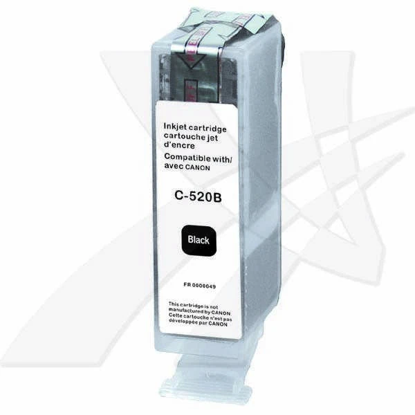 UPrint kompatybilny ink / tusz su PGI520BK, C-520B, juodas, 20ml, su chipem