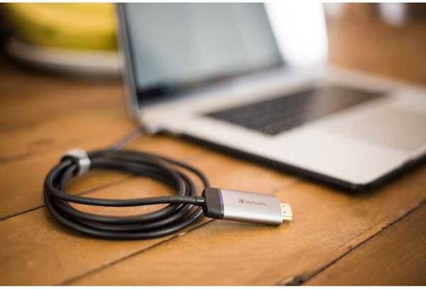 Port USB (3.1) šakotuvas 1 prievado, 49144, pilka, laido ilgis 1,5 m, Verbatim, USB C į HDMI adapteris