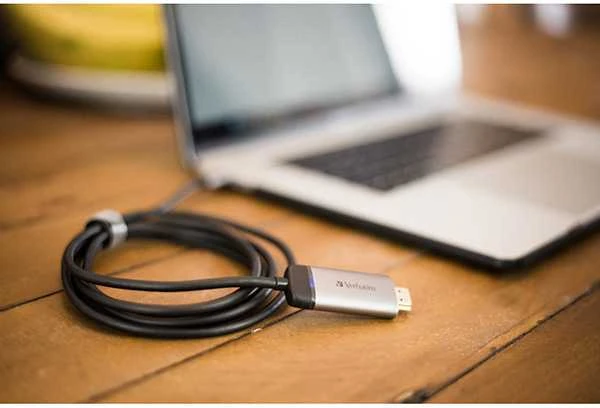 Verbatim 49144 vaizdo kabelio adapteris 1,5 m C tipo USB HDMI Juoda, Sidabras