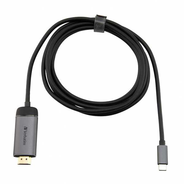 Port USB (3.1) šakotuvas 1 prievado, 49144, pilka, laido ilgis 1,5 m, Verbatim, USB C į HDMI adapteris