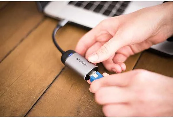 Verbatim 49146 sąsajos šakotuvas USB 3.2 Gen 1 (3.1 Gen 1) Type-C 1000 Mbit/ai Juoda, Sidabras