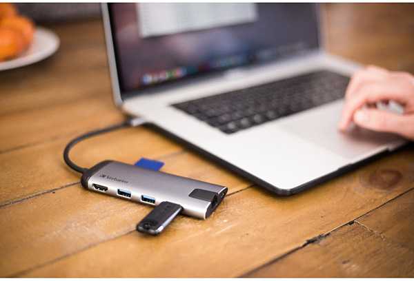 Verbatim 49142 sąsajos šakotuvas USB 3.2 Gen 1 (3.1 Gen 1) Type-C 1000 Mbit/ai Juoda, Sidabras