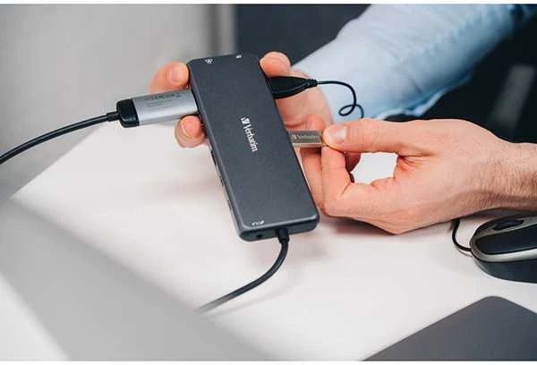 Verbatim Adapteris Hub USB-C – 2xHDMI/DP/ Eternet/6xUSB-A/Jack 3.5mm/2xUSB-C pilkos spalvos 32153