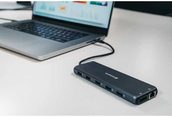 Verbatim Adapteris Hub USB-C – 2xHDMI/DP/ Eternet/6xUSB-A/Jack 3.5mm/2xUSB-C pilkos spalvos 32153