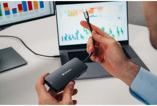 Verbatim Adapteris Hub USB-C – HDMI/USB-C /Eternet/2xUSB-A 3.0 pilkos spalvos 32150