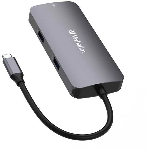 Verbatim Adapteris Hub USB-C – HDMI/USB-C /Eternet/2xUSB-A 3.0 pilkos spalvos 32150