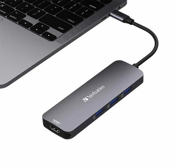Verbatim Adapteris Hub USB-C – 2xHDMI/ 3xUSB-A/SD/Micro SD/USB-C pilkos spalvos 32151