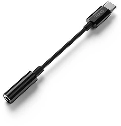 USB/garso adapteris, USB C (M) - Jack (3,5 mm) F, stereo, juodas, Genius ACC-C100