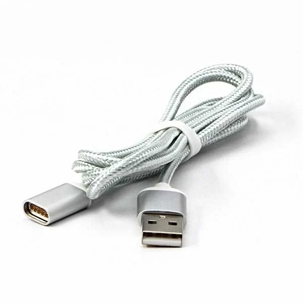 Neutralle Raudona Fighter Raudona Fighter USB-A USB laidas – magnetinis 1 m sidabrinis
