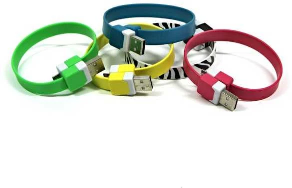 Neutralle USB kabelis (2.0), USB A M - microUSB (M), 0.25m, geltona, na nadgarstek, EOL