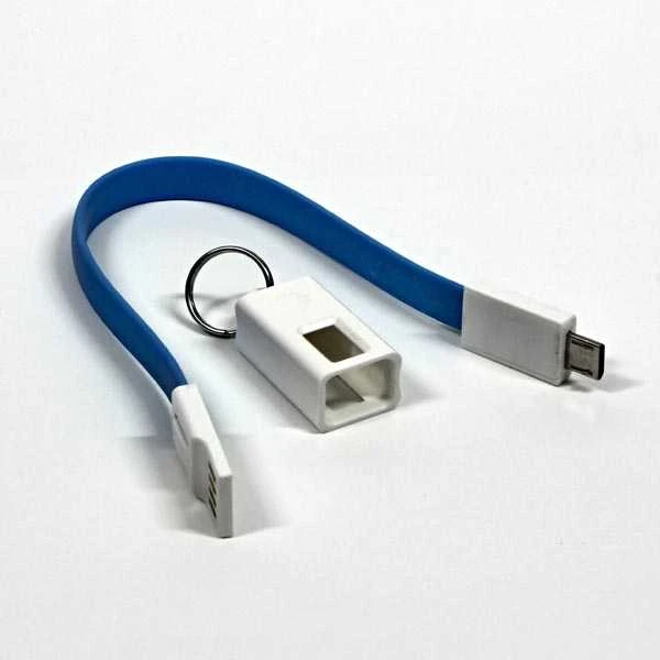Lama Plus USB laidas (2.0), USB A M - microUSB (M), 0.2m, mėlyna, raktų pakabukas, EOL