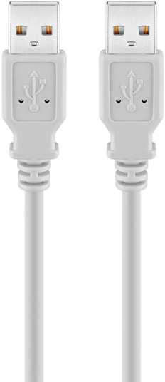 Neutralle USB kabelis (2.0), USB A M - USB A M, 1.8m, pilka, High Speed, EOL