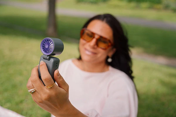 Rankinis ventiliatorius Verbatim Cool `n` Go Ice Touch Mini violetinės spalvos pilkos spalvos 32347
