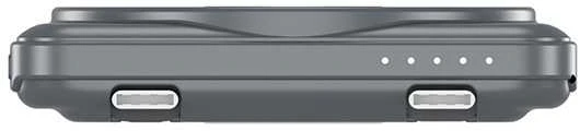 „Verbatim Charge ‘n’ Go 2C“ magnetinė belaidė išorinė baterija su stovu, 5000 mAh, 2 × USB-C, pilka