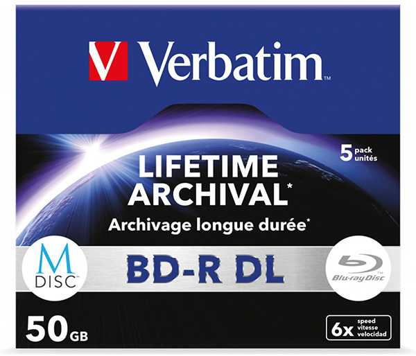 Verbatim BD-R DL, LIFETIME ARCHIVAL, 50GB, jewel case, 43846, 6x, Opakowanie 5 vnt