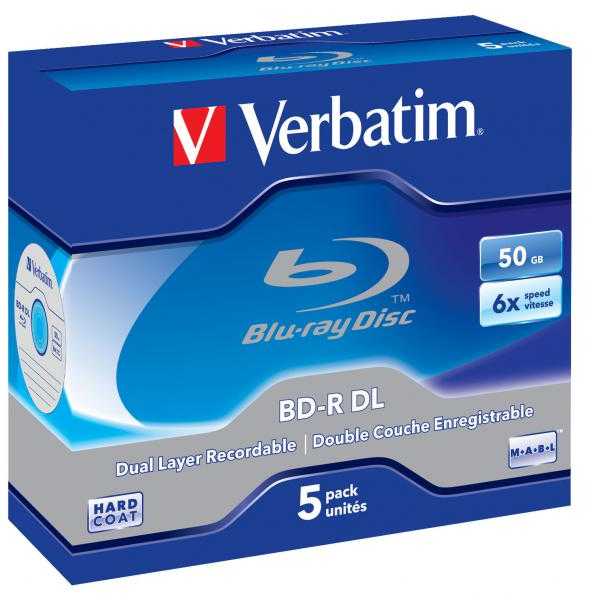 „Verbatim BD-R“, dvisluoksnė, 50 GB, dėžutėje, 43748, 6 vnt., 5 vnt. pakuotė, duomenų archyvavimui