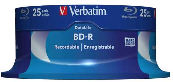 Verbatim BD-R, Single Layer 25GB, spindle, 43837, 6x, 25-pack
