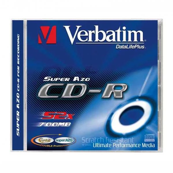 Verbatim CD-R 80/700MB 52X AZO CRYSTAL jewel box - 43327