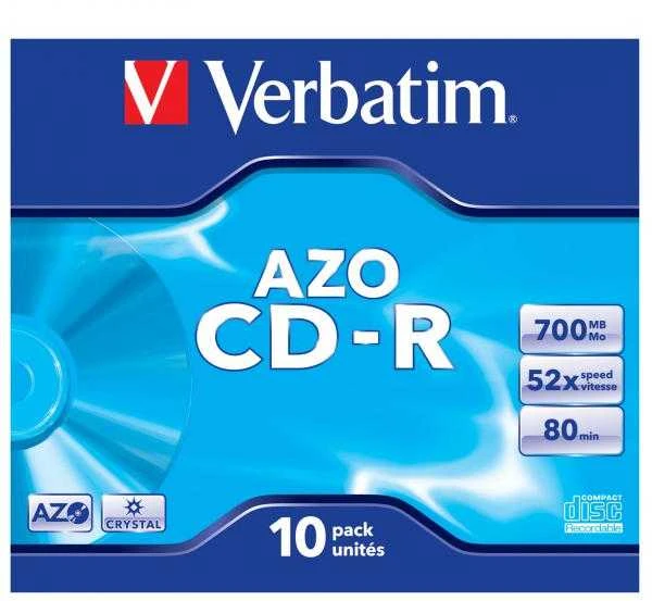 Verbatim CD-R 80/700MB 52X AZO CRYSTAL jewel box - 43327