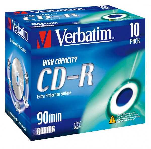 Verbatim CD-R/DL/->40X/10-PACK-JEWEL 800MB