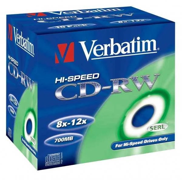 Verbatim CD-RW 12x 700 MB 10 vnt