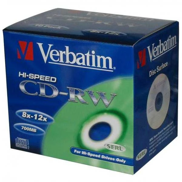 Verbatim CD-RW 12x 700 MB 10 vnt