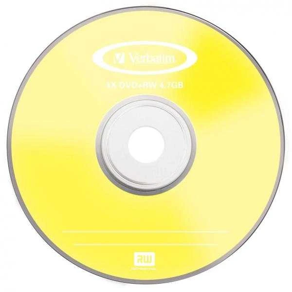 1x5 Verbatim DVD+RW 4,7GB 4x Speed Color Surface Slimcase