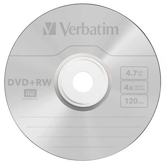 VERBATIM 25x DVD+RW SERL 4,7GB 4x Spindel matt sidabrinis paviršius