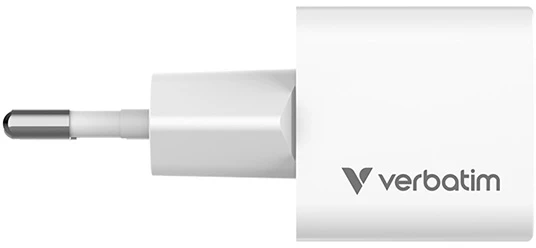 Verbatim, Įkroviklis Mini GaN 1 x USB-C, balta, 20 W, skirtas naudoti patalpose
