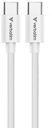 Verbatim, Įkroviklis Mini GaN su kablem 1 x USB-C, balta, 20 W, Power Delivery 3.0