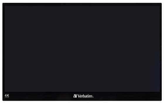 Verbatim monitorius nešiojamas jutiklinis ekranas, PMT-17-4K, 17.3", Ultra HD 4K (3840x2160), 60Hz, juoda