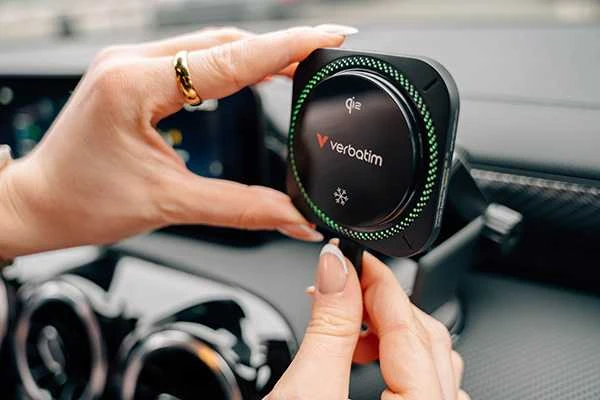 Verbatim automobilinis įkroviklis n Drive Qi2 15W RGB CND-01 juodos spalvos 31860