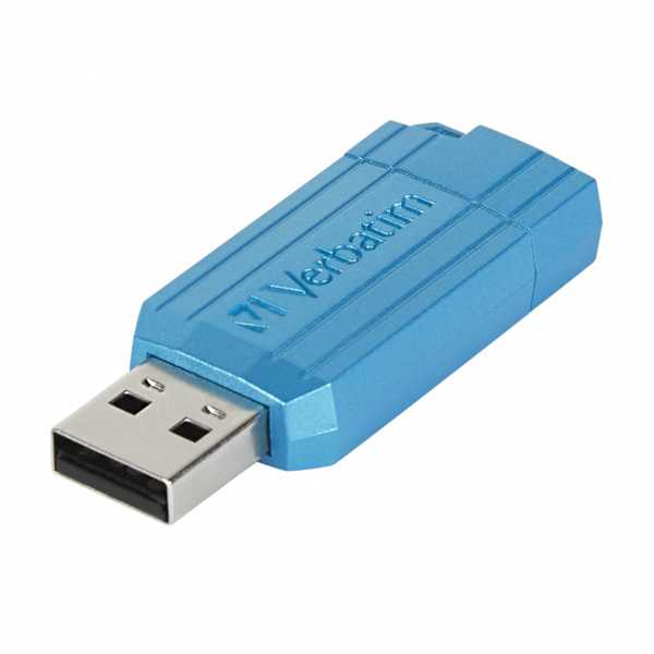 „Verbatim“ USB atmintinė, USB 2.0, 128 GB, Store,N,Go PinStripe, mėlyna, 49461, skirta duomenų archyvavimui