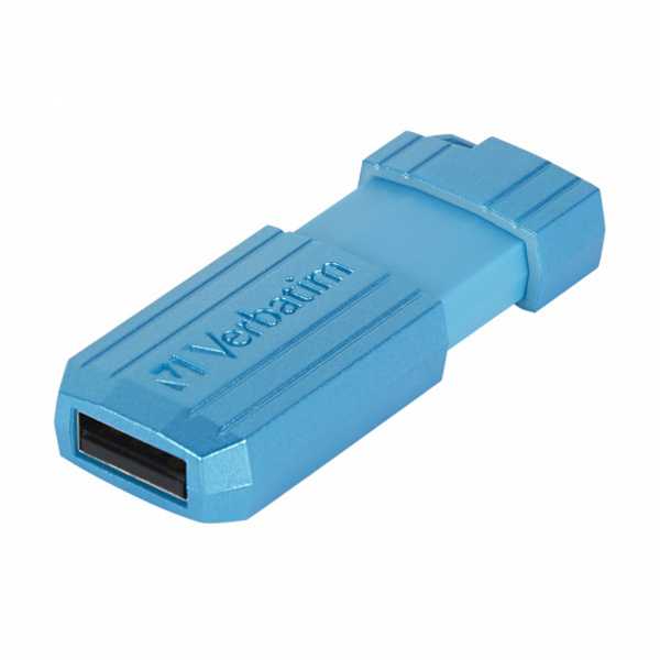 „Verbatim“ USB atmintinė, USB 2.0, 128 GB, Store,N,Go PinStripe, mėlyna, 49461, skirta duomenų archyvavimui