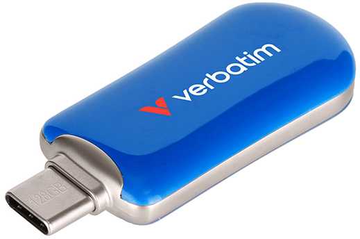 Verbatim Plectra mėlyna 128 GB USB-C atmintinė 30233