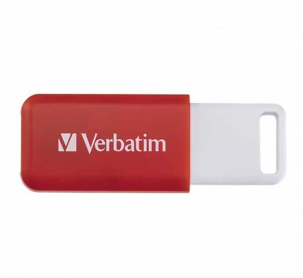 „Verbatim“ USB atmintinė, USB 2.0, 16 GB, „DataBar“, raudona, 49453, duomenų archyvavimui