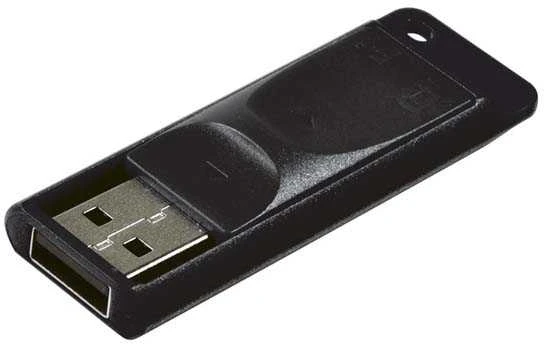 „Verbatim“ USB atmintinė, USB 2.0, 32 GB, slankiklis, juodas, 98697, USB A, su ištraukiama jungtimi
