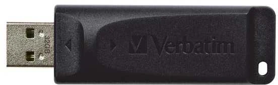 „Verbatim“ USB atmintinė, USB 2.0, 32 GB, slankiklis, juodas, 98697, USB A, su ištraukiama jungtimi