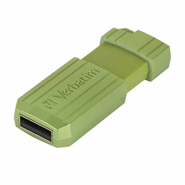 „Verbatim“ USB atmintinė, USB 2.0, 64 GB, Store,N,Go PinStripe, žalia, 49964, skirta duomenų archyvavimui