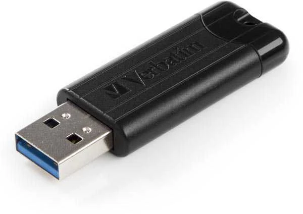 Verbatim USB atmintinė, USB 3.0, 16GB, PinStripe, Store N Go, juoda, 49316, USB A, su ištraukiama jungtimi