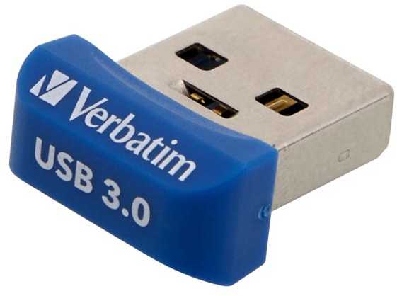 Verbatim USB flash disk, USB 3.0, 16GB, Nano, Store N Stay, mėlyna, 98709, USB A