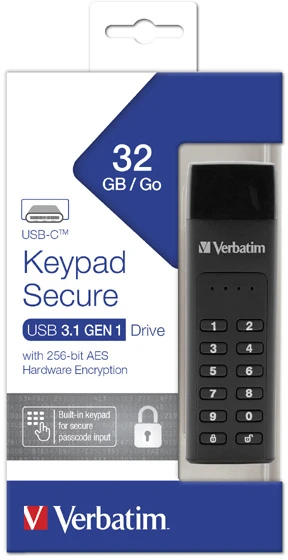 Pendrive Verbatim Klaviatūra saugi, 32 GB (49430)